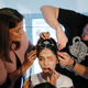 Indian model and acid attack survivor Reshma Quereshi has make up applied before walking to present Indian designer Archana Kochhar's Spring/Summer 2017 collections during New York Fashion Week in the Manhattan borough of New York, U.S., September 8, 2016. REUTERS/Lucas Jackson - RTX2OPSQ